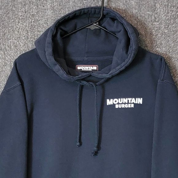 Mountain Burger Bend Oregon Hoodie Mens Medium Black Burgers Elevated - Picture 4 of 11